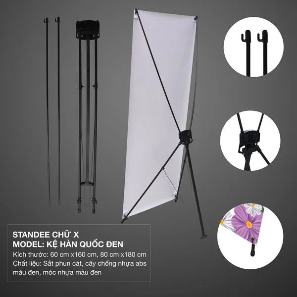 Standee chữ X tiêu chuẩn