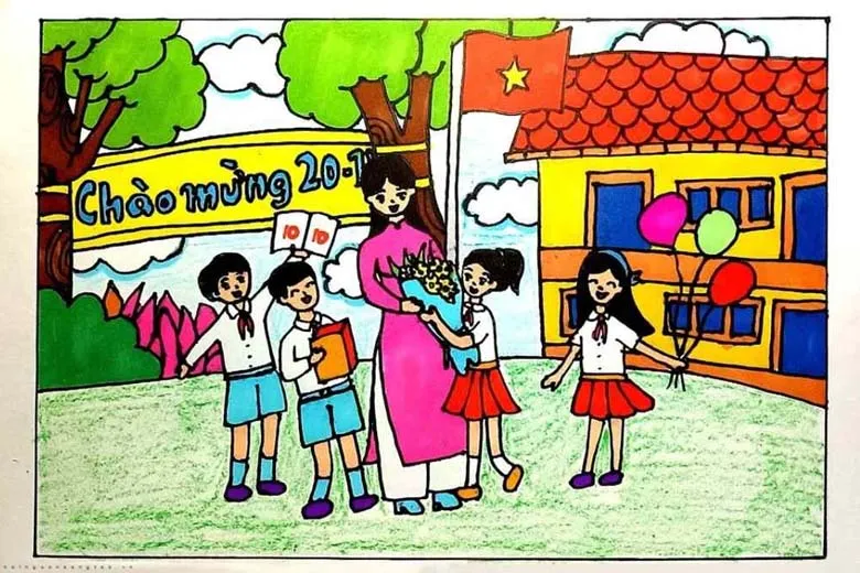 Tác phẩm nghệ thuật tri ân thầy cô
