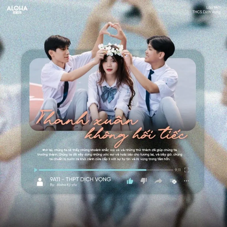 Nhóm học sinh chụp ảnh kỷ yếu với nụ cười rạng rỡ, thể hiện ý nghĩa của cap kỷ yếu trong việc lưu giữ khoảnh khắc thanh xuân