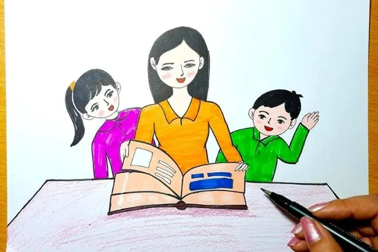 Mẫu tranh 20/11 ý nghĩa