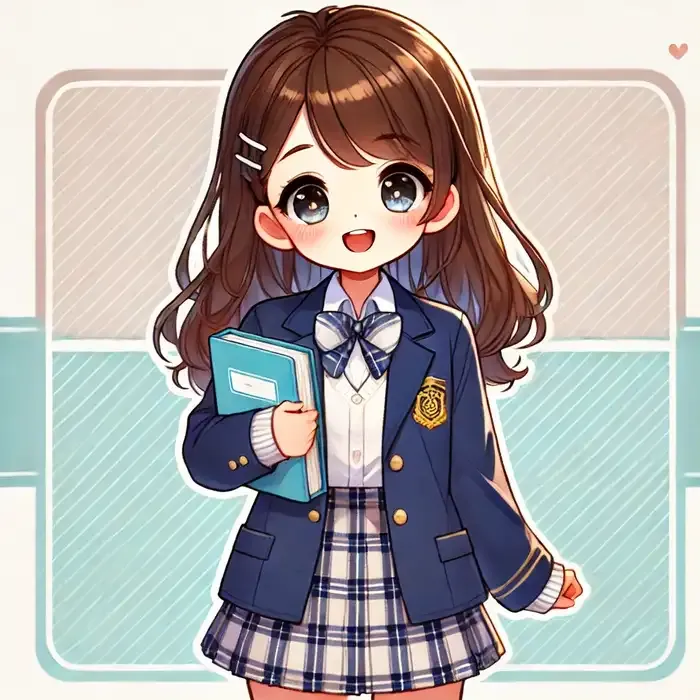 Ảnh anime chibi nữ sinh cấp 2 xinh xắn