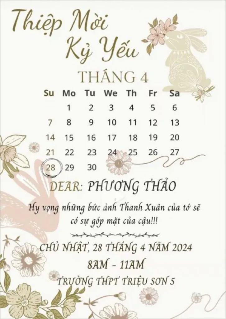 Thiệp mời kỷ yếu - biểu tượng của tình bạn và kỷ niệm