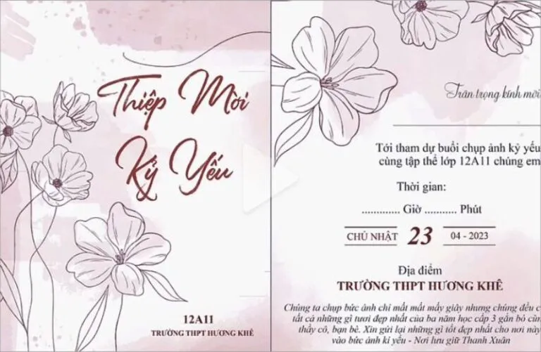 Các lưu ý khi thiết kế thiệp mời kỷ yếu