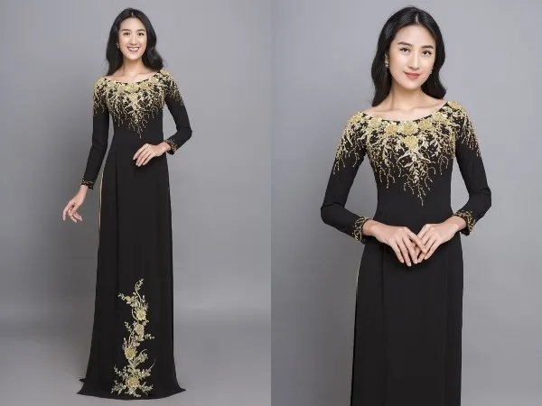 Áo dài cách tân hiện đại, thoải mái cho mẹ cô dâu