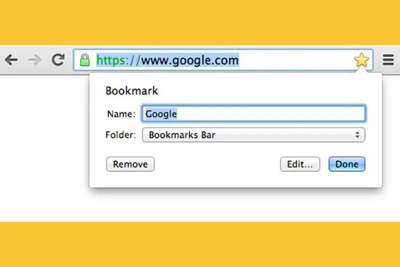 Cách mở Bookmark đã lưu trực tiếp trên thanh dấu trang của Chrome.