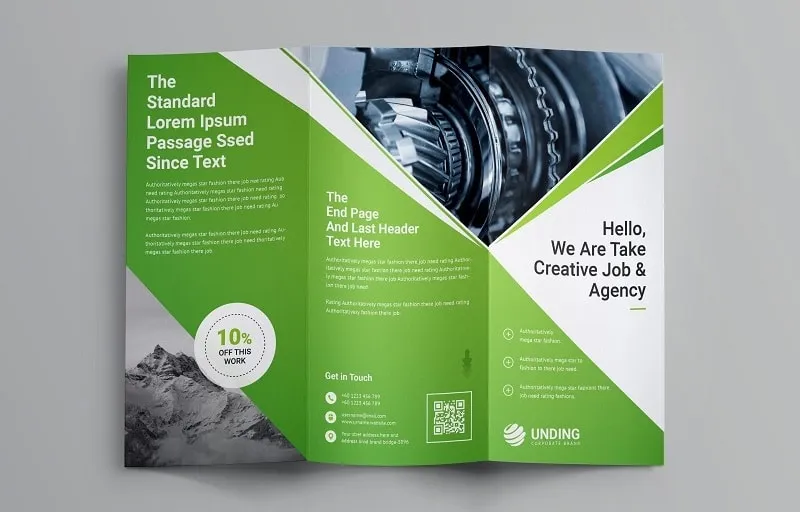 Mẫu brochure vượt khung
