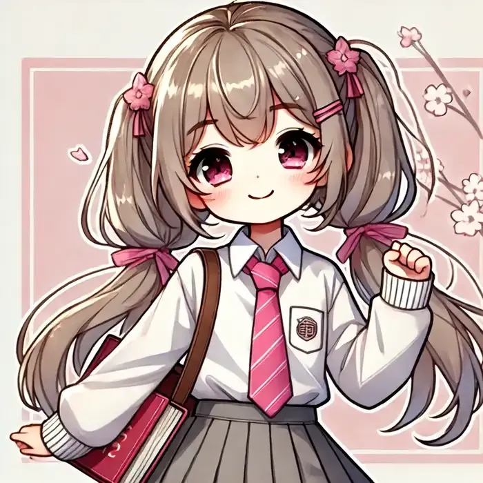 Hình vẽ chibi nữ sinh cấp 2 siêu dễ thương