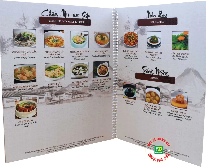 Một số mẫu menu nhựa đẹp mắt cho nhà hàng, quán ăn