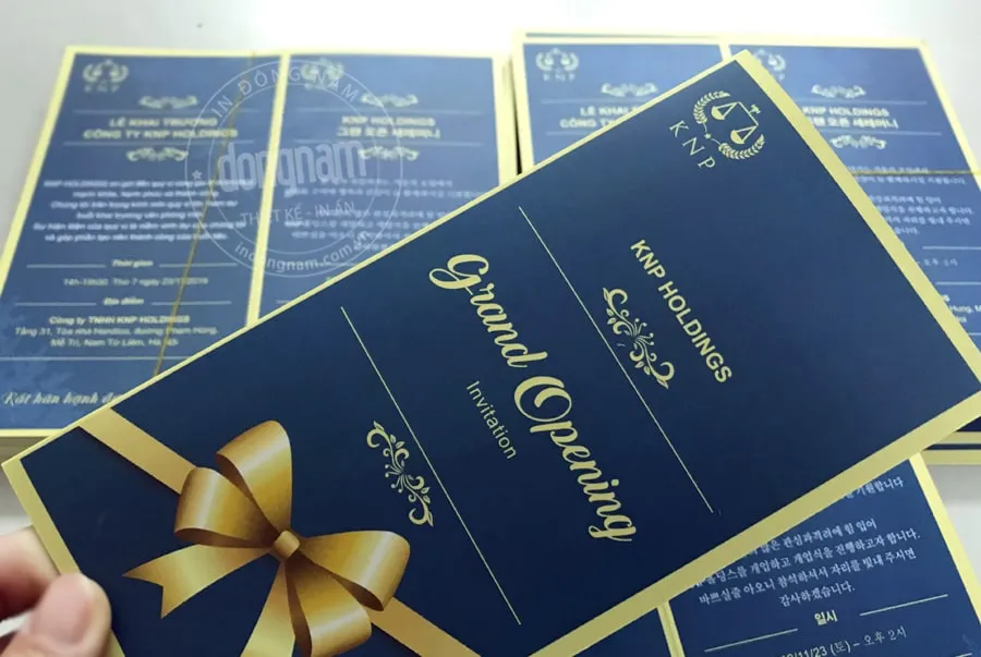 In thiệp mời giấy C300 cán màng