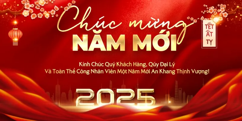 Mẫu thiệp 2025 phong cách tối giản hiện đại