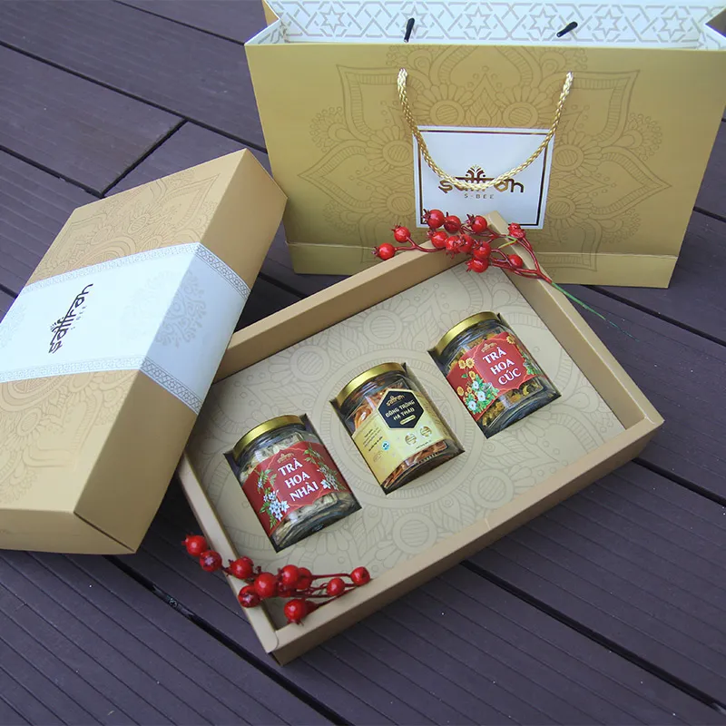 Hộp giấy âm dương đựng saffron