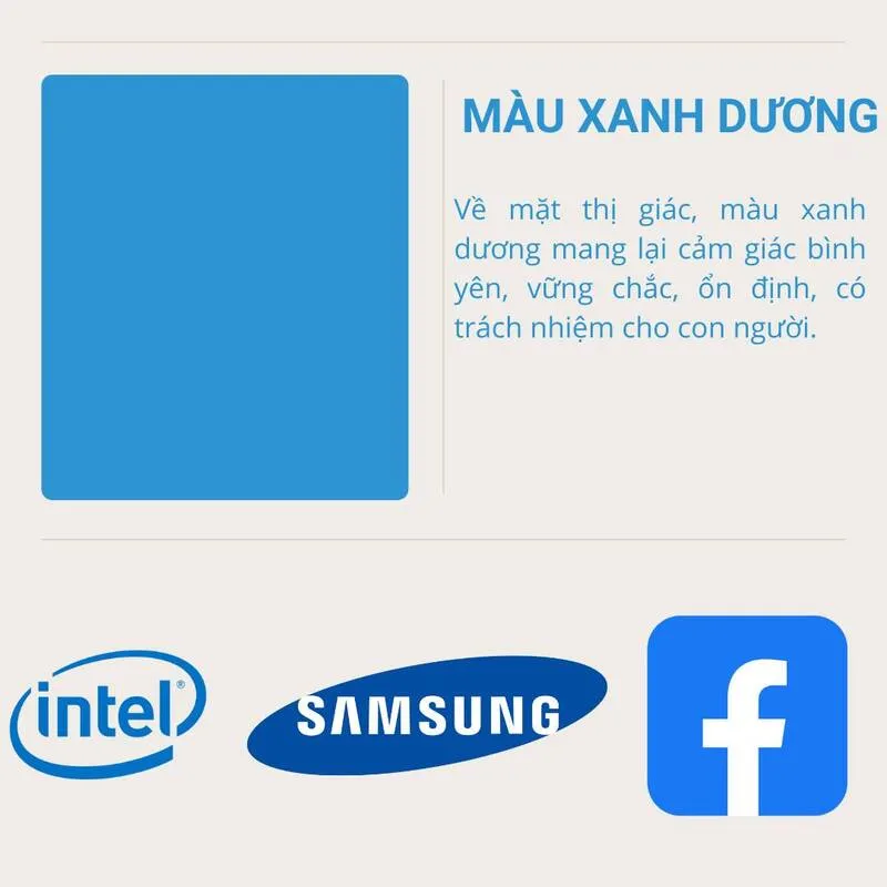 Ý nghĩa màu sắc (màu xanh dương trong thiết kế thương hiệu)