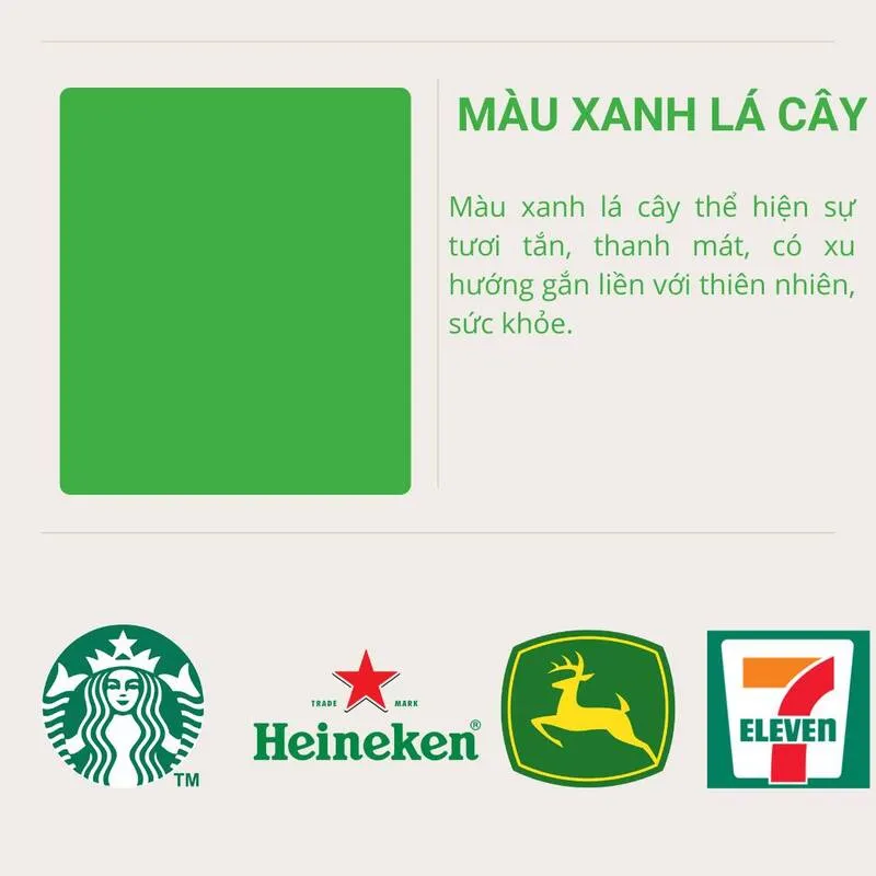 Ý nghĩa màu sắc (màu xanh lá trong thiết kế thương hiệu)