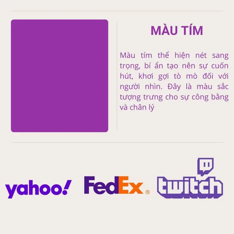 Ý nghĩa màu sắc (màu tím trong thiết kế thương hiệu)