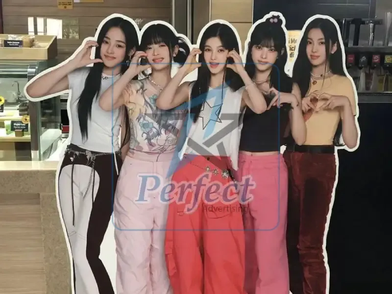 Mẫu standee hình người với thiết kế độc đáo, dễ thương cho sự kiện