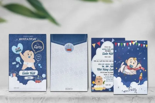 Thông tin cần có trên thiệp thôi nôi