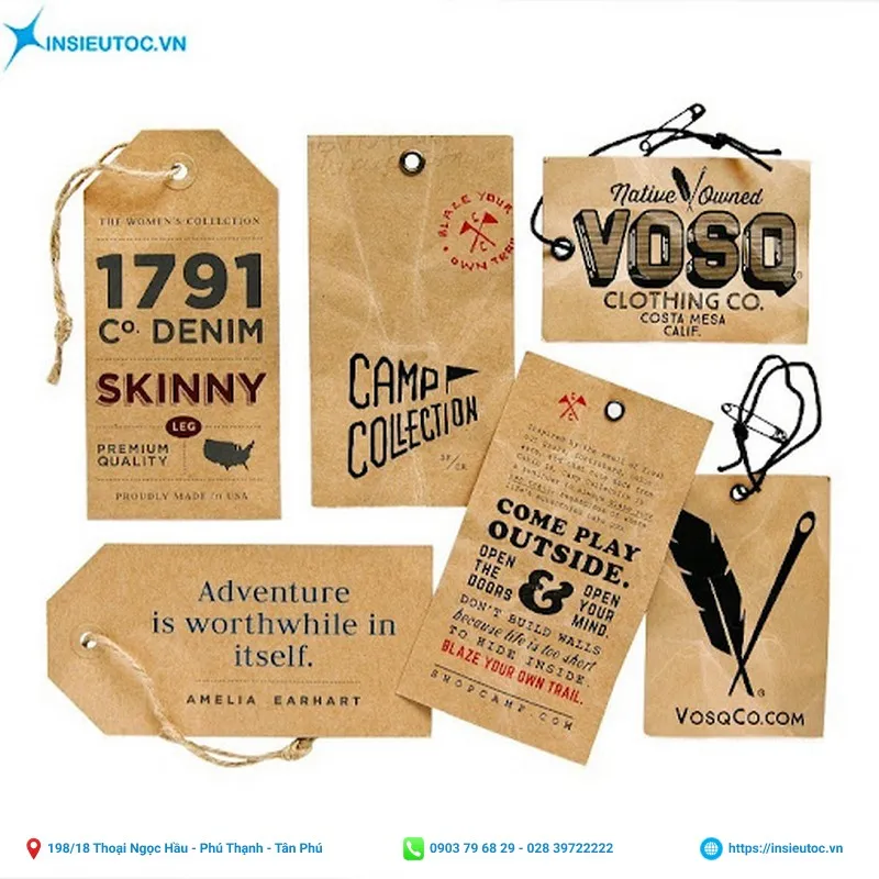 Tag giấy treo quần áo