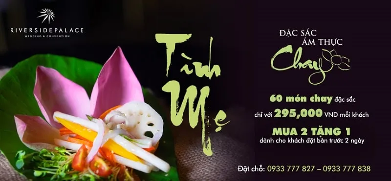 Poster đồ ăn chay tháng Vu Lan