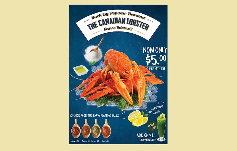 Poster quảng cáo đồ ăn online