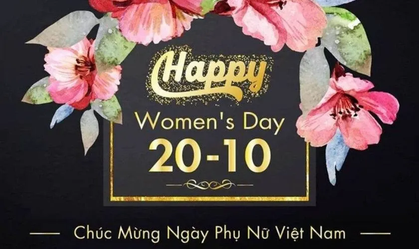 Thiệp 20/10 đen