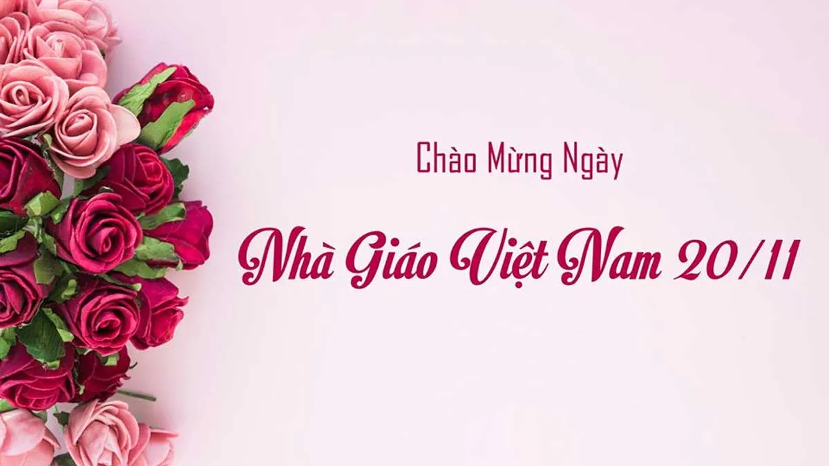 Mẫu thiệp 20/11 đơn giản