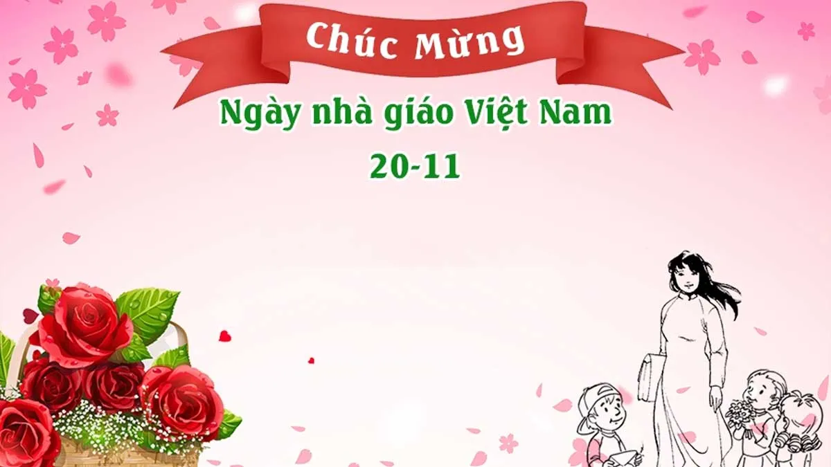 Mẫu thiệp 20/11 hình vẽ
