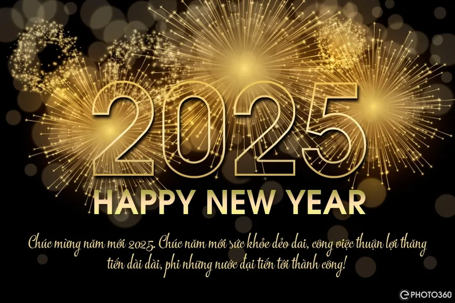 Thiệp Happy New Year 2025