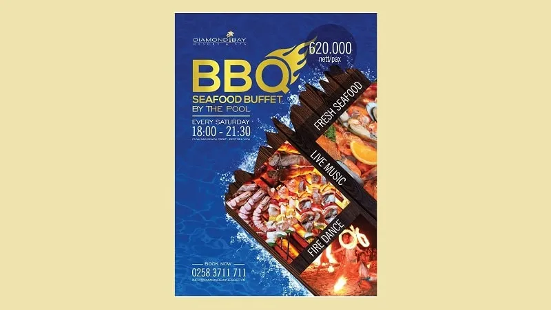 Poster đồ ăn bố cục đẹp