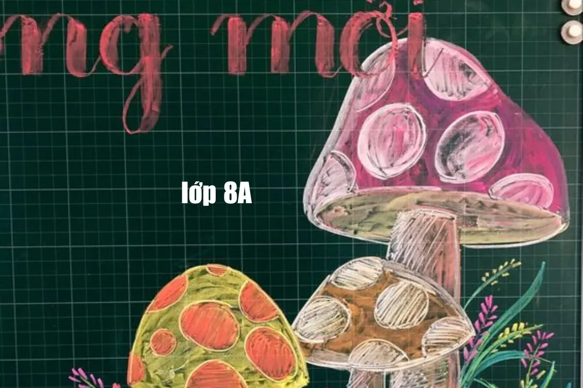 Ý tưởng trang trí bảng lớp THCS bằng phấn, phù hợp lứa tuổi