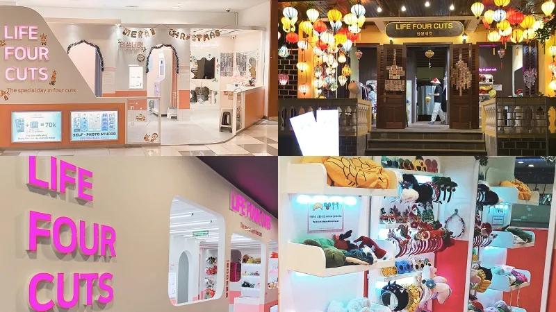 Không gian hiện đại bên trong một cửa hàng Life4Cut, chuỗi photo booth phổ biến cho người thích chụp ảnh Hàn Quốc