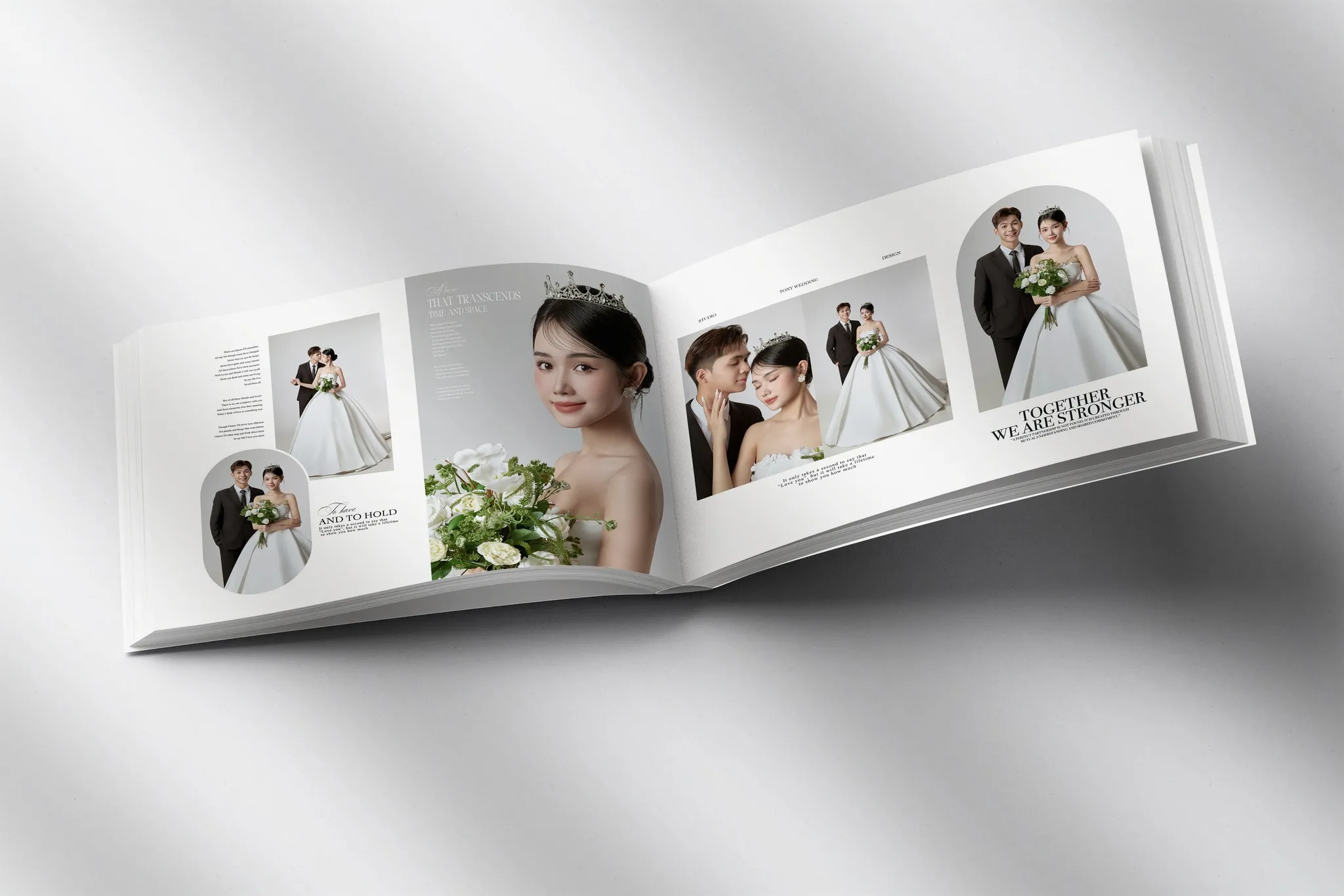 Cuốn album ảnh cưới được in trên giấy cao cấp