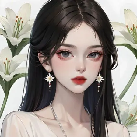 Avatar quyến rũ phong cách vintage cho nữ