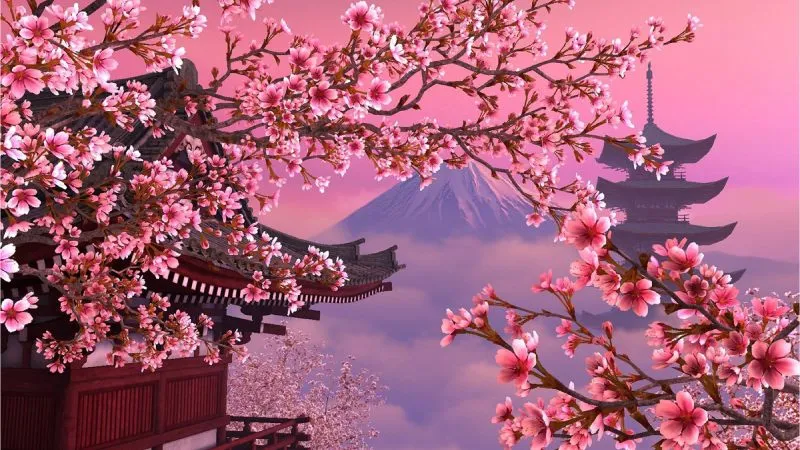 Vẻ đẹp huyền ảo của hoa đào trong thế giới anime