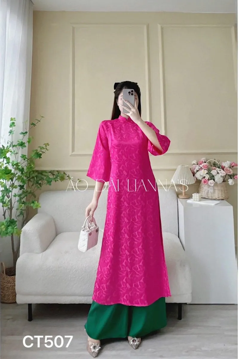 Các mẫu áo dài suông trơn nhiều màu sắc