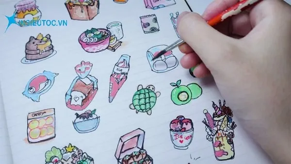 Bạn nên vẽ sticker lên giấy trước