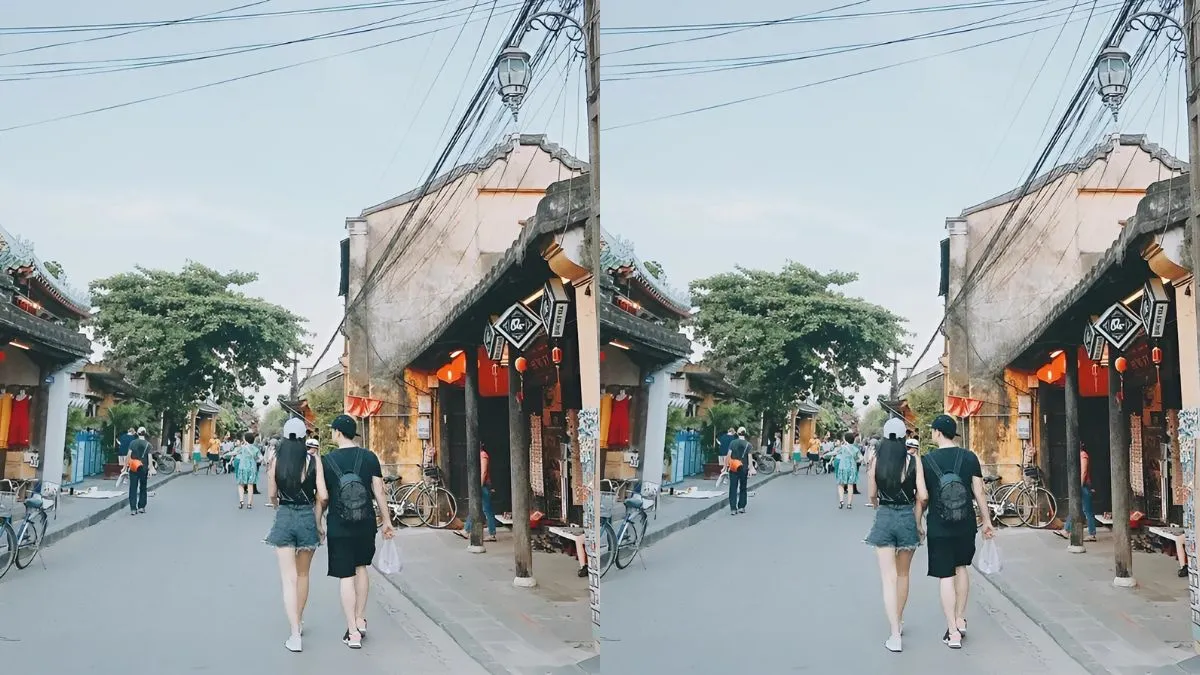 Ảnh chụp cặp đôi từ xa giấu mặt