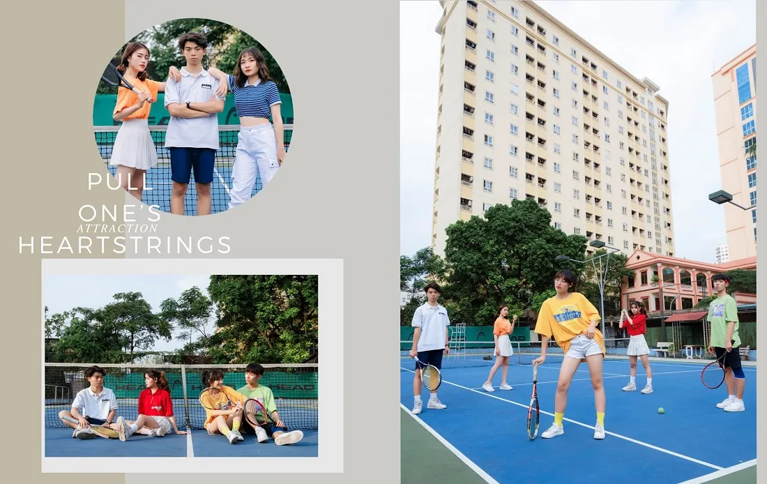 Chụp ảnh concept thể thao tennis năng động ngoài trời