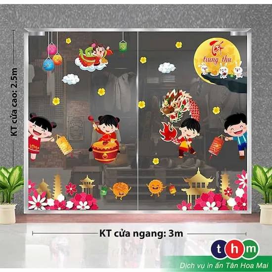 Mẫu decal trang trí Trung Thu 14