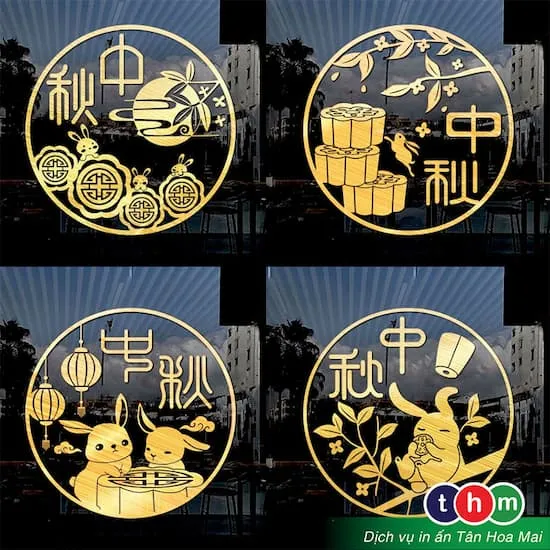Mẫu decal trang trí Trung Thu 2