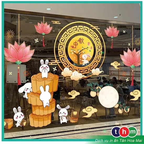 Mẫu decal trang trí Trung Thu 6