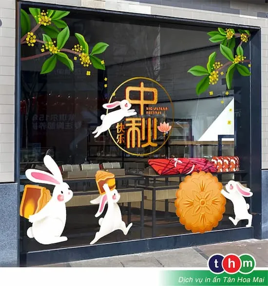 Mẫu decal trang trí Trung Thu 7
