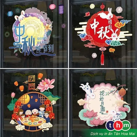 Mẫu decal trang trí Trung Thu 9