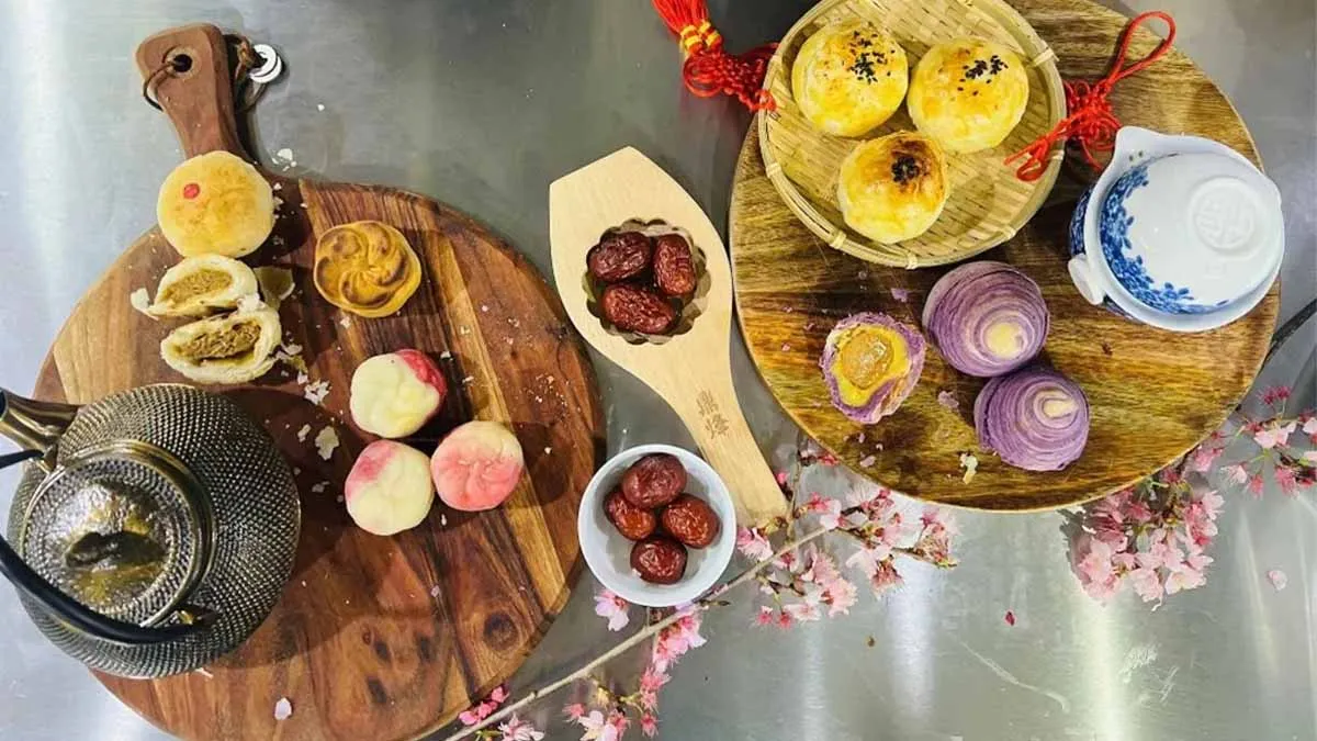 Góc chụp mâm cỗ Trung thu đẹp