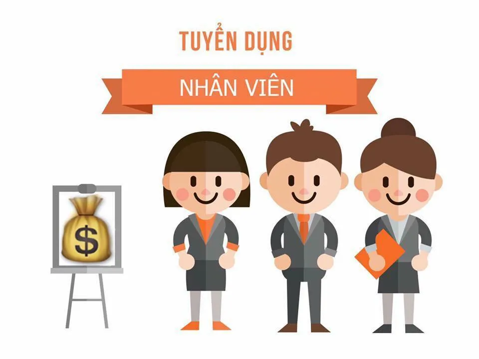 Hình ảnh tuyển dụng nhân viên với thiết kế đẹp và dễ thương