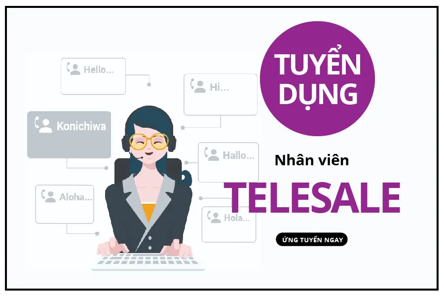 Ảnh tuyển dụng nhan vien telesale, ứng tuyển ngay 04