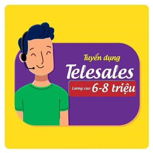 Poster tuyển dụng telesale lương cao 05