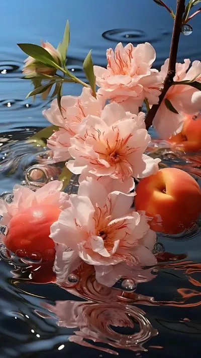 Hình nền hoa đào 4K cho màn hình khóa