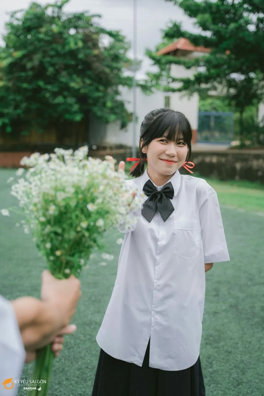 Bó hoa baby nhỏ xinh cho ảnh kỷ yếu