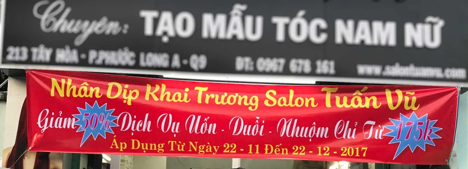 Băng rôn in bạt hiflex chúc mừng khai trương cửa hàng