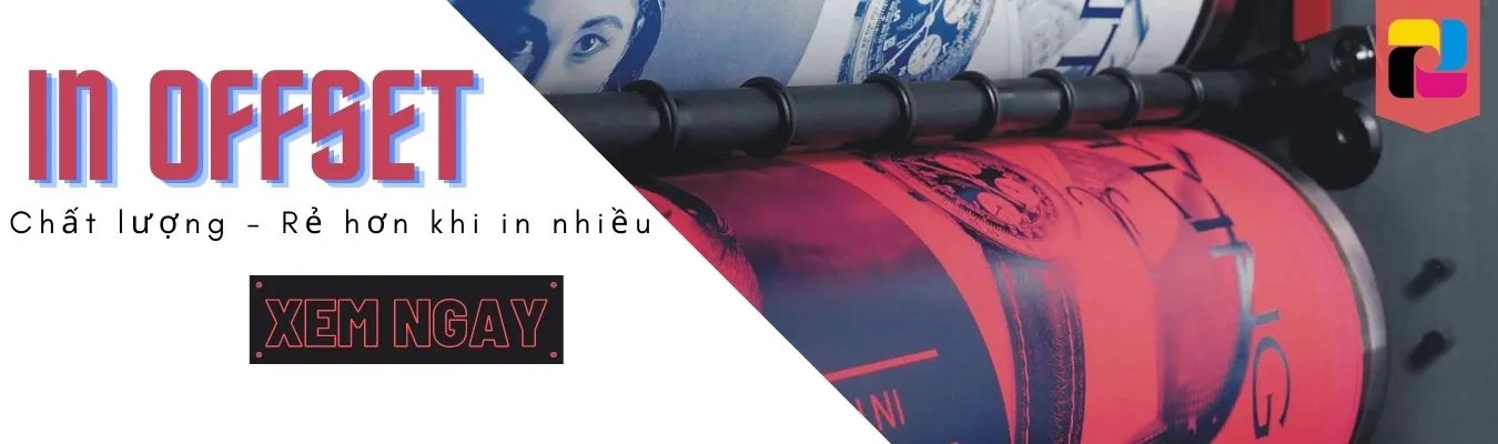 Hình ảnh minh họa các tấm danh thiếp đang được in bằng công nghệ offset